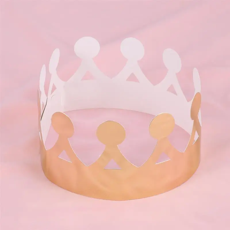 Party Hat Birthday Crown Baby Crown Hat Kids Paper Crown 12/24Pcs Party Hat Photo Props Happy Birthday Celebration Theme Parties Baby Shower Bridal Wedding Hats