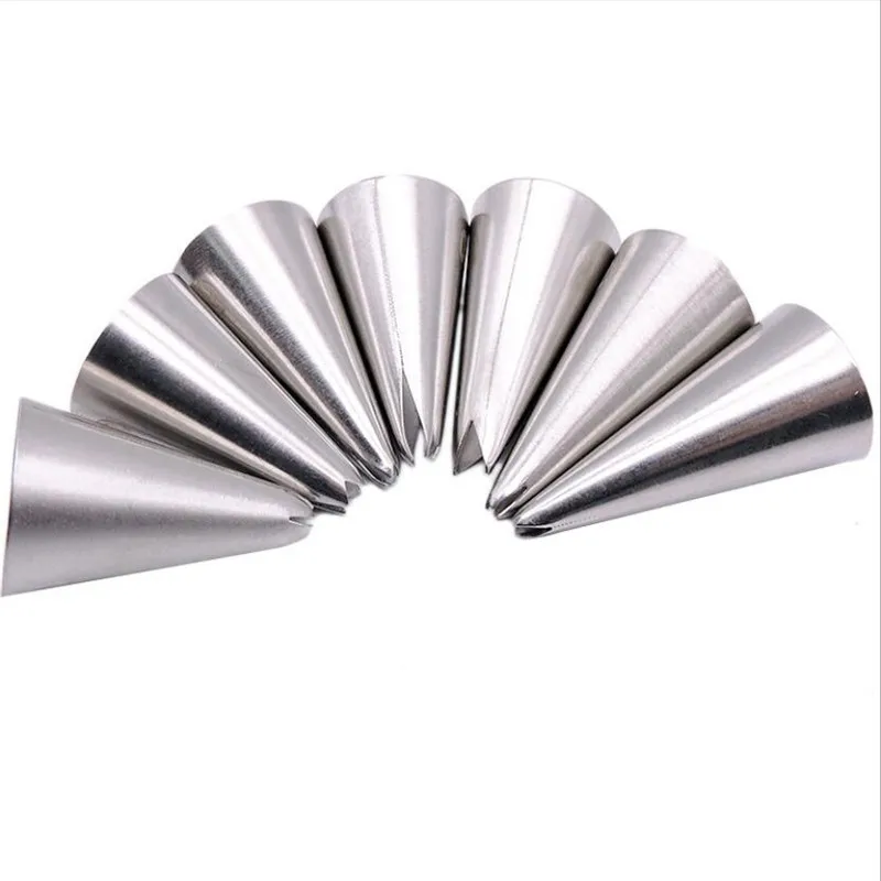 Leaves Cream Metal Tips Stainless Steel Icing Piping Nozzles 7Pcs/set Cake Cream Decorating Cupcake Pastry Tools cake decorating tip set,cake icing nozzles,baking nozzle set,cake decorating nozzle set