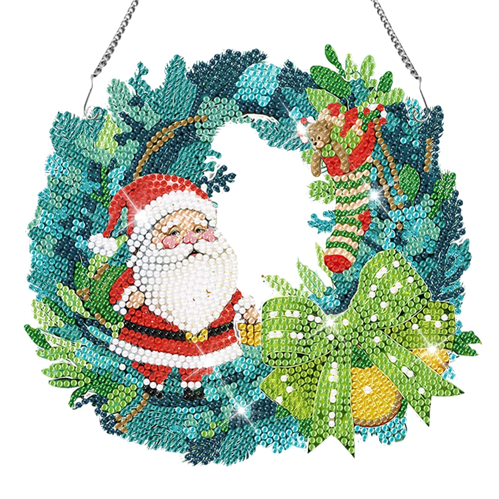 Special Shaped Crystal Painting Wreath Santa Spot Drill Garland Diamond Art  Painting Garland Christmas Cookie Man Christmas Bush - AliExpress