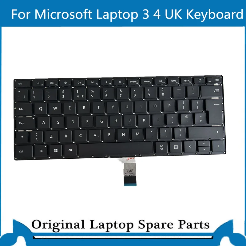 Teclado para Microsoft Surface Laptop Preto Reino Unido Layout Original Laptop Teclado 1868 1958 1950 1868 1950 13.5 Polegada 15 Polegada