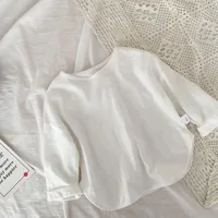 2025 Spring New Children Long Sleeve T Shirts Cotton Baby Boy Girl Loose Casual Tops Toddler Solid Bottoming Shirt Kids Clothes 2