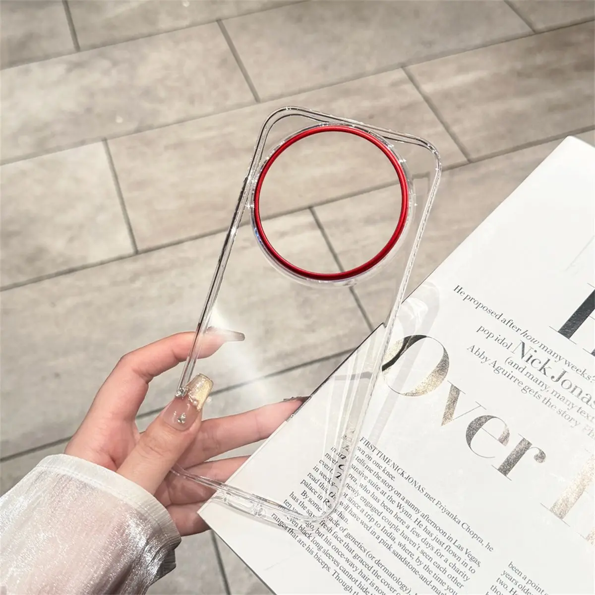 Luxury High Transparent Red Box PC Case - Simple and Elegant Protection