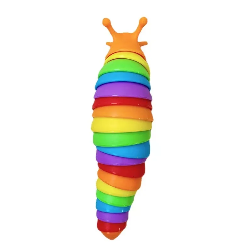 Funny Fidget Slugs Articulated Sensory Slug Toy Realistic Worm Caterpillar Fidget Toys for Kids Adults ADHD Autism Stress Relief