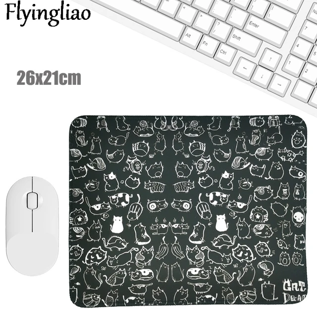 Tapete de mesa Kawaii fofo gato dormindo mouse pad para jogos desenho  animado gato teclado mouse pad para computador laptop almofadas de mesa de  couro antiderrapante (gato laranja sem bola) : 