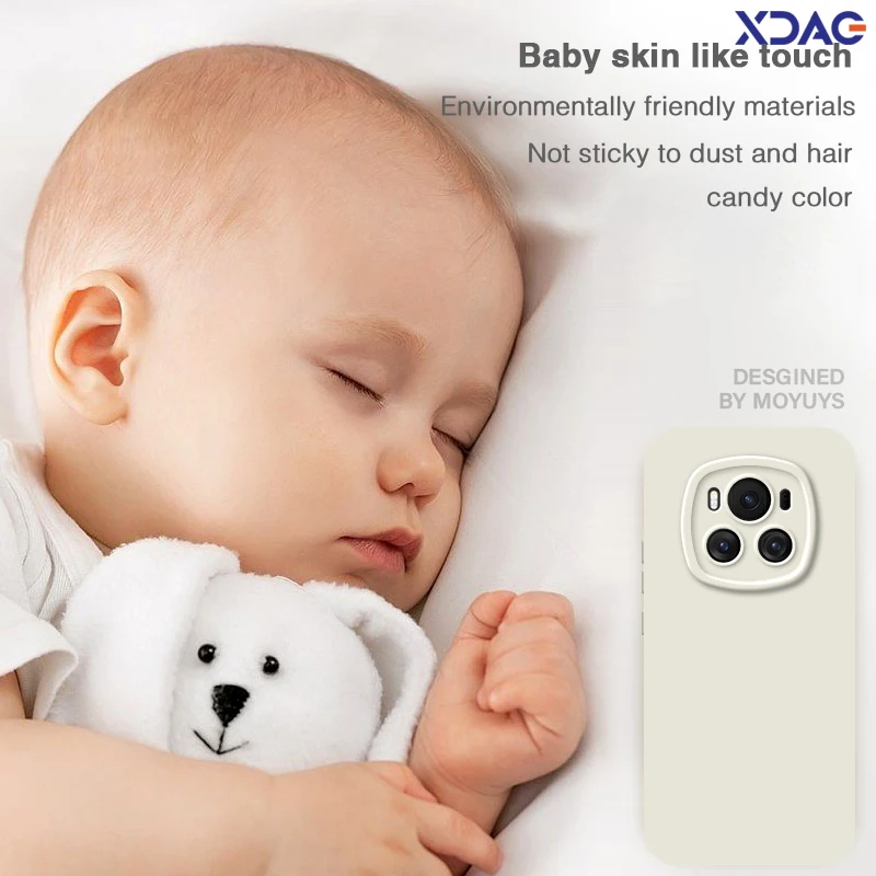 Luxury Soft Liquid Silicone Phone Case with Lens Protection and Angel Eyes Design