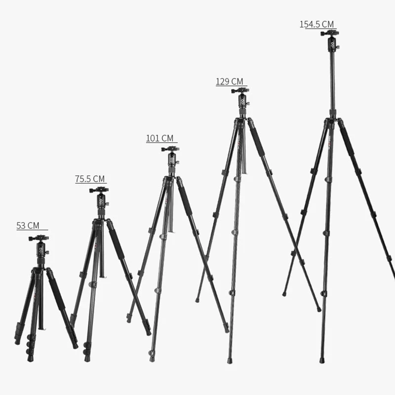 KINGJOY 전문 휴대용 삼각대 키트, 모노포드 스탠드 버클 잠금 볼 헤드, 여행 DSLR 카메라 사진, G555