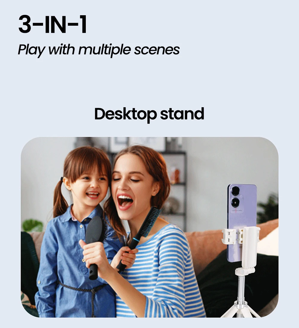Draadloze Bluetooth selfiestick, mini-statief, uitschuifbare monopod, afstandsbediening voor iPhone, Samsung en Xiaomi._voghion.com