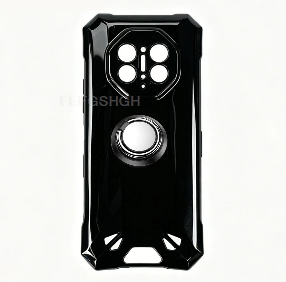 Enhanced Back Ring Holder Bracket Phone Case - TPU Soft Silicone, 6.78