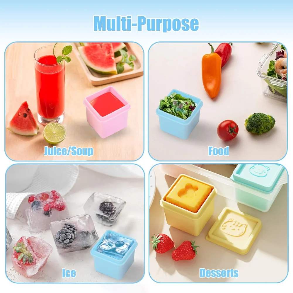 1 Pack of 6 Silicone Food Storage Containers (with Lids), Reusable, Suitable for Meal Prep, a Must-Have for Home and Outdoor Use