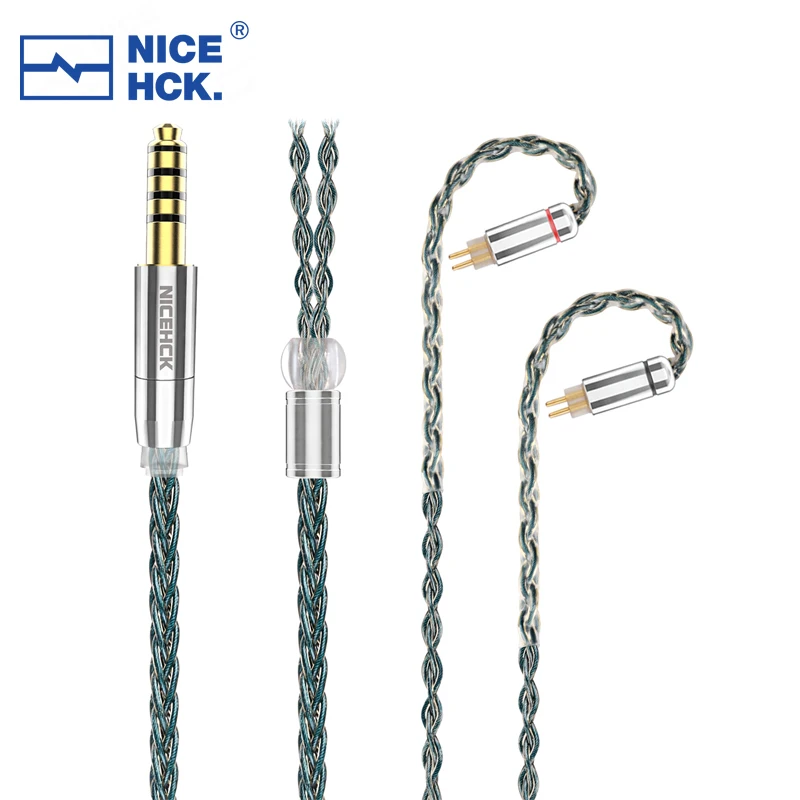 

NiceHCK SuperCyan Litz Cable 8 Core Lab 7N OCC+OCC Silver Alloy Upgrade Wire 3.5/2.5/4.4mm MMCX/0.78mm 2Pin for Miu EBX21 IEM