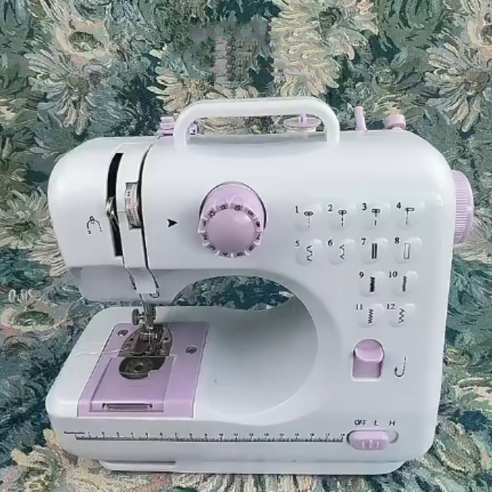 2025 Efficient Sewing Machine - 505A Electric Portable Two-thread 12-needle Sewing Machine for Beginners at Home