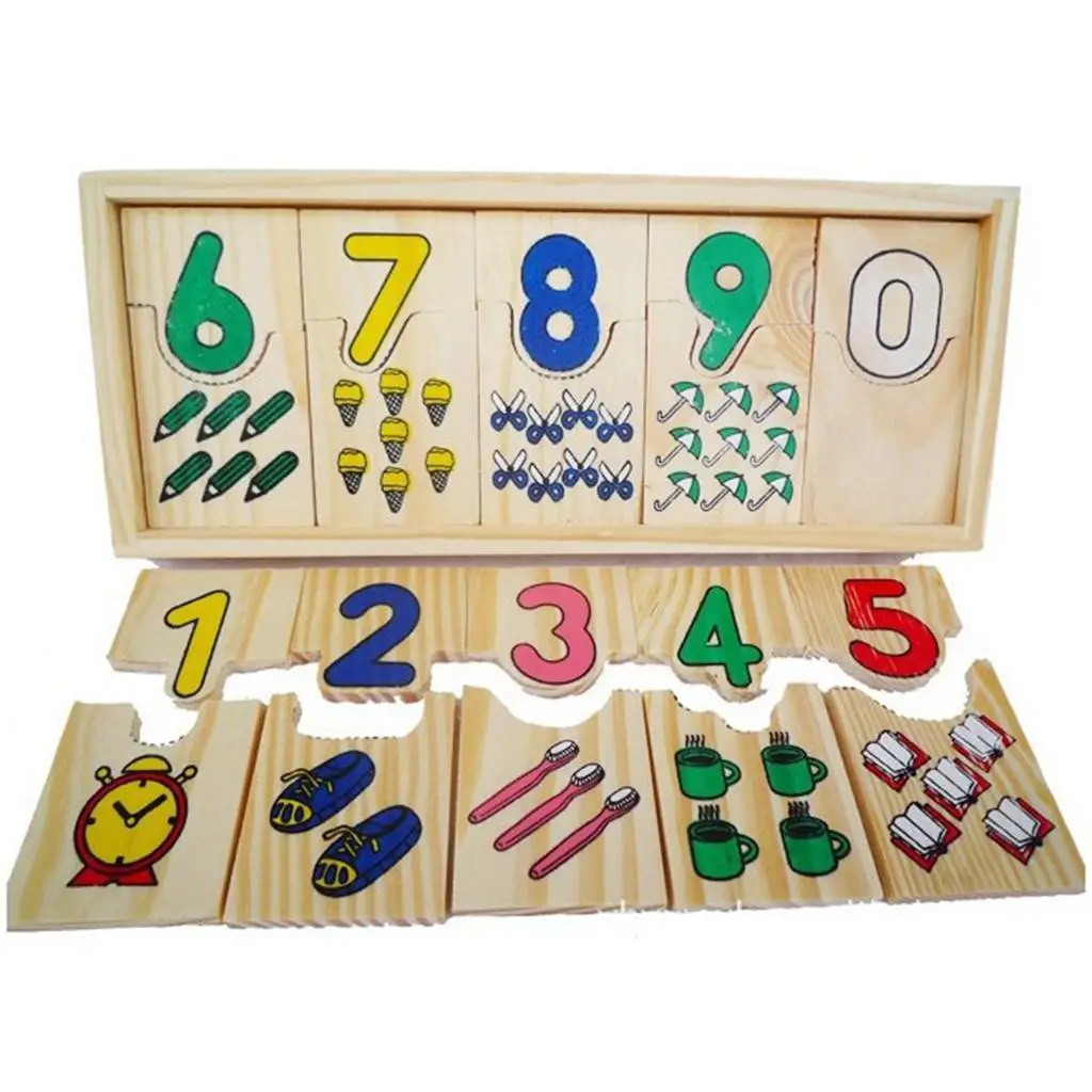 Self-Correcting Number Puzzles Developmental Toys Wooden 20 Pieces, Great Gift for Girls and Boys -  3, 4, 5 Year Olds 2