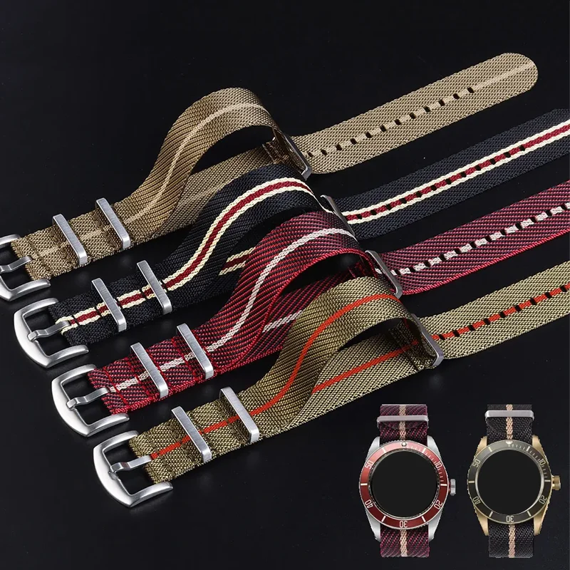 Premium Militär armband für Tudor Nylon Uhren armband für Seiko 18 20 22mm Stoff Armband für Rolex Mann Frauen Gürtel für Omega 007
