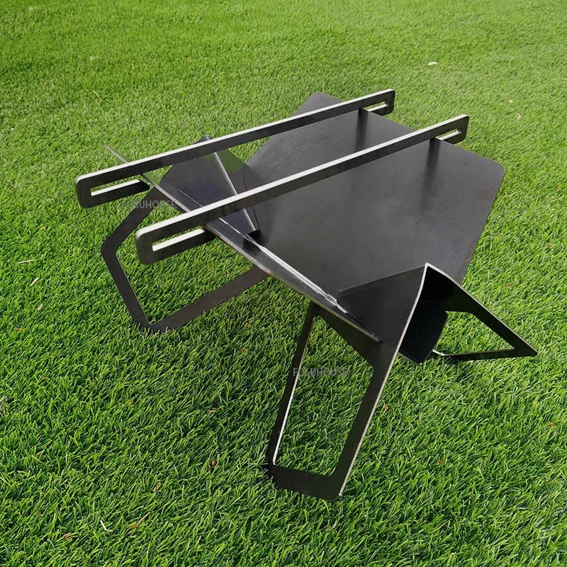 Portable Fire Pits Bonfire Outdoor Furniture Outdoor Small Lightweight Metal Campfire Rack Camping Grill Stand Garden Heaters