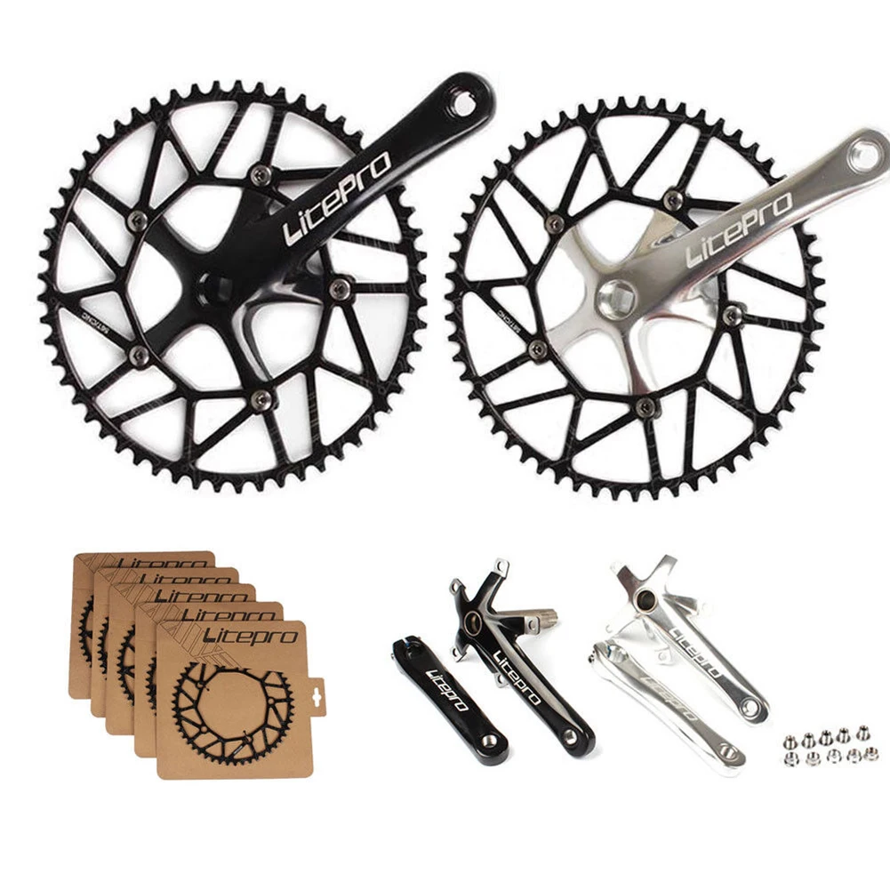 

Bicycle Ultralight Hollow 130BCD 50-58t Crankset Chainring 170mm Crank Aluminum AlloyCranksetBikeAccessories