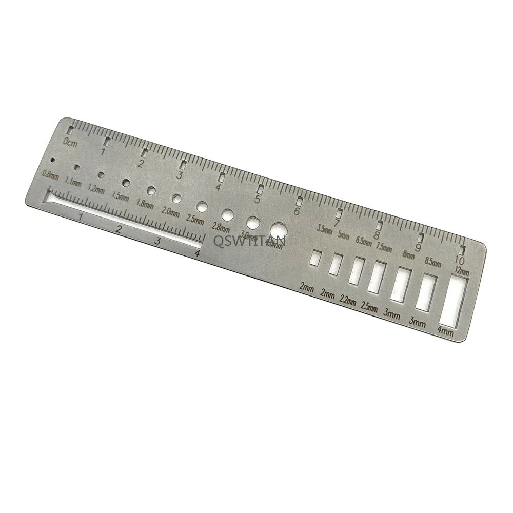 Orthopedic Instruments Orthopedic Measuring Ruler for Kirschner Wire Drill Screw Plate Measuring Diameter