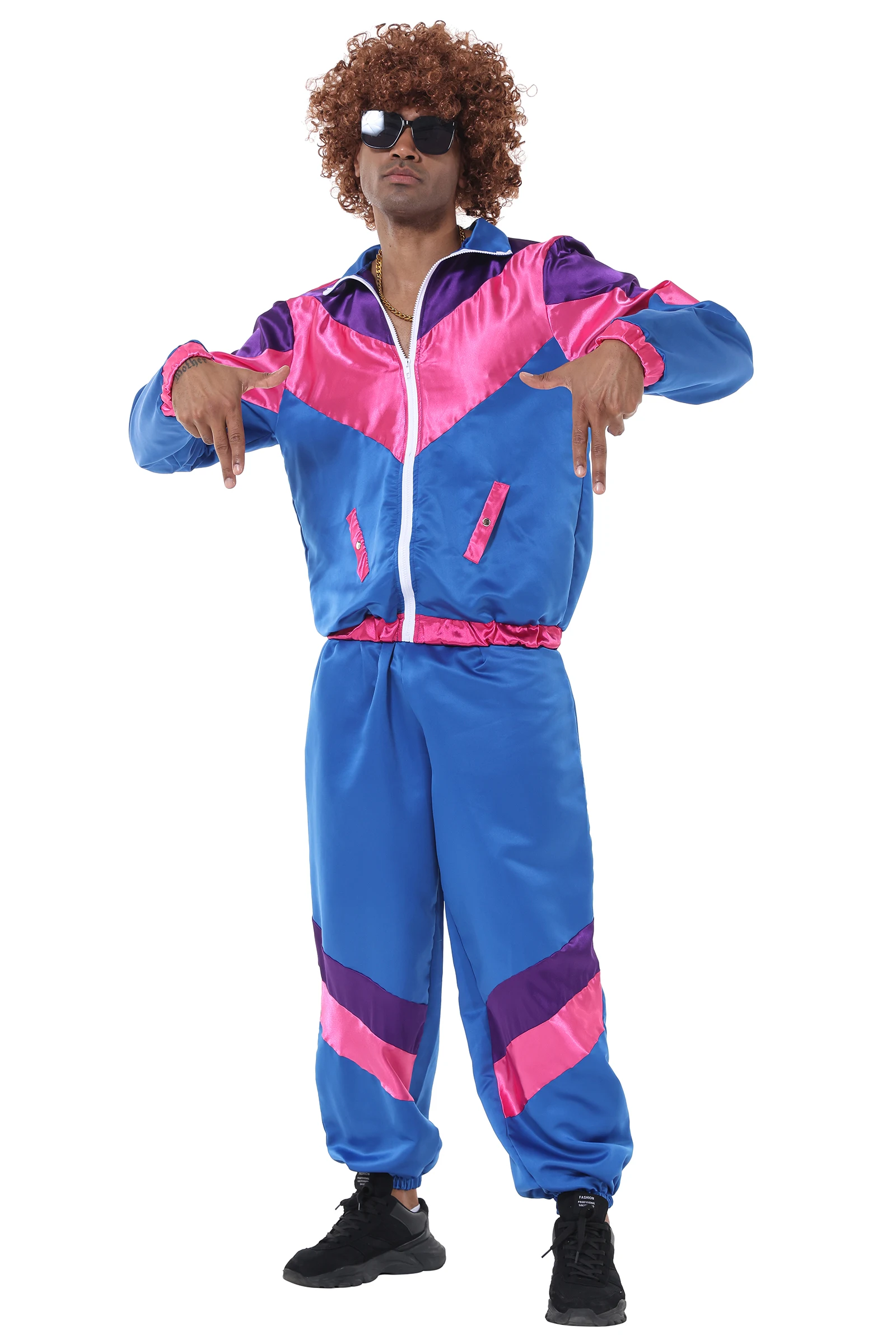 Couples Carnival Halloween Retro 60s 70s Hippie Costume for Men