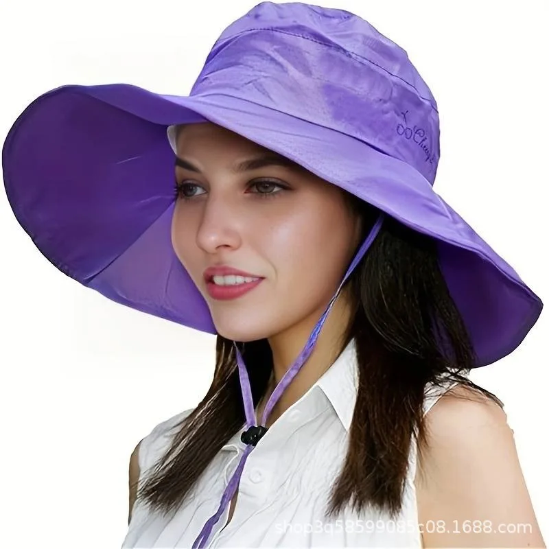 Outdoor Sunshade Fisherman Hat Sun Protection Travel Mountaineering Hat Large Brim Rain
