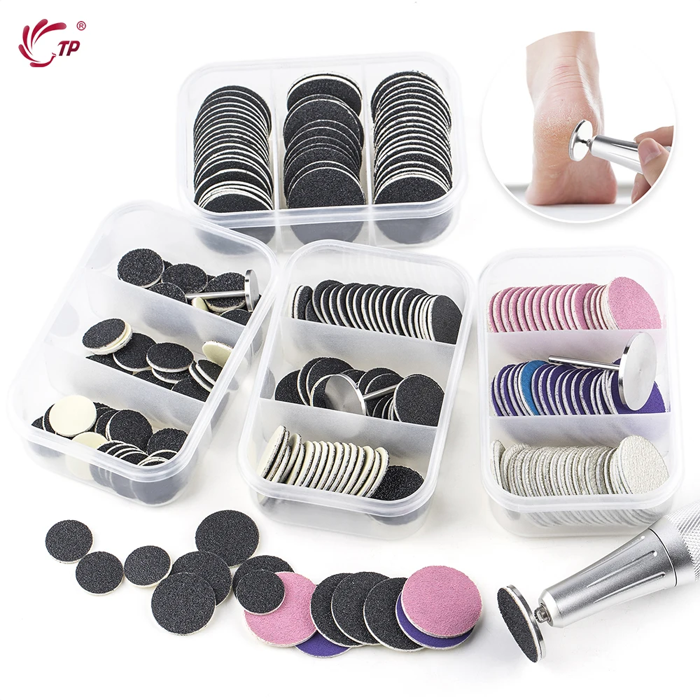 

TP Pedicure Disc Set 25MM Replaceable Sanding Paper With Disk For Electric Foot File Callus Hard Dead Skin Pedicure Tools