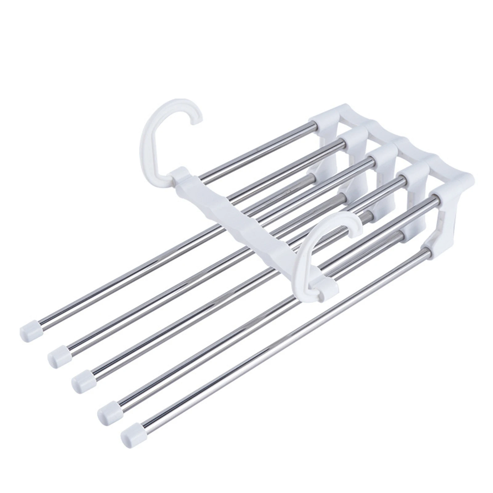 

Multi-Layer Pants Hanger Horizontally Or Vertically Folding Stainless Steel Clothing Rack Closet Storage For Tie Scarf