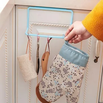 Cabinet Towel Organizer Holder Kitchen Rack Hanger Hanging Bathroom Cupboard Kitchen Dining & Bar Organizer Soup Can Storage 3