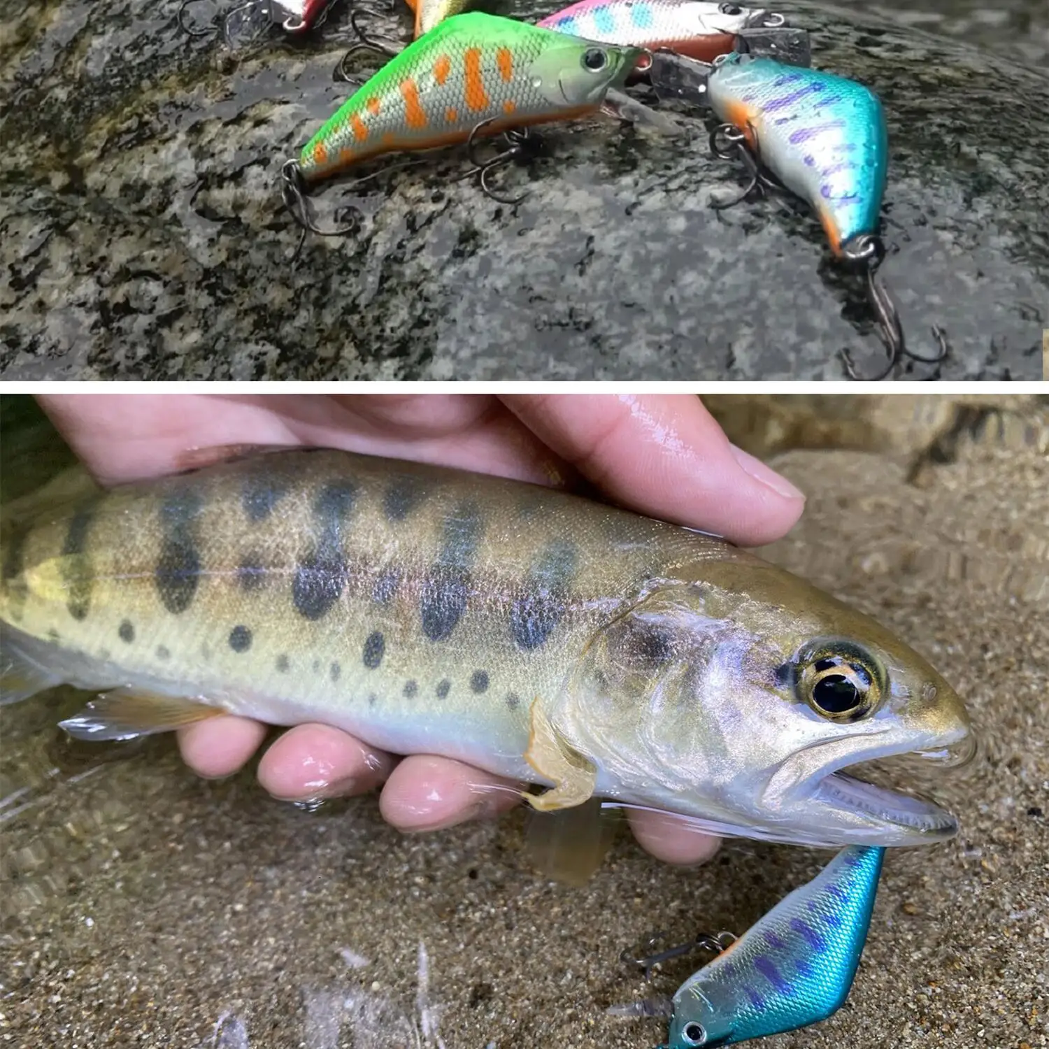 1PCS 미노우 낚시 루어 트롤링 워블러 파이크 48mm 3.8g 크랭크베이트 Iscas 인공 하드 미끼 Peche Carp Tackle 10 색