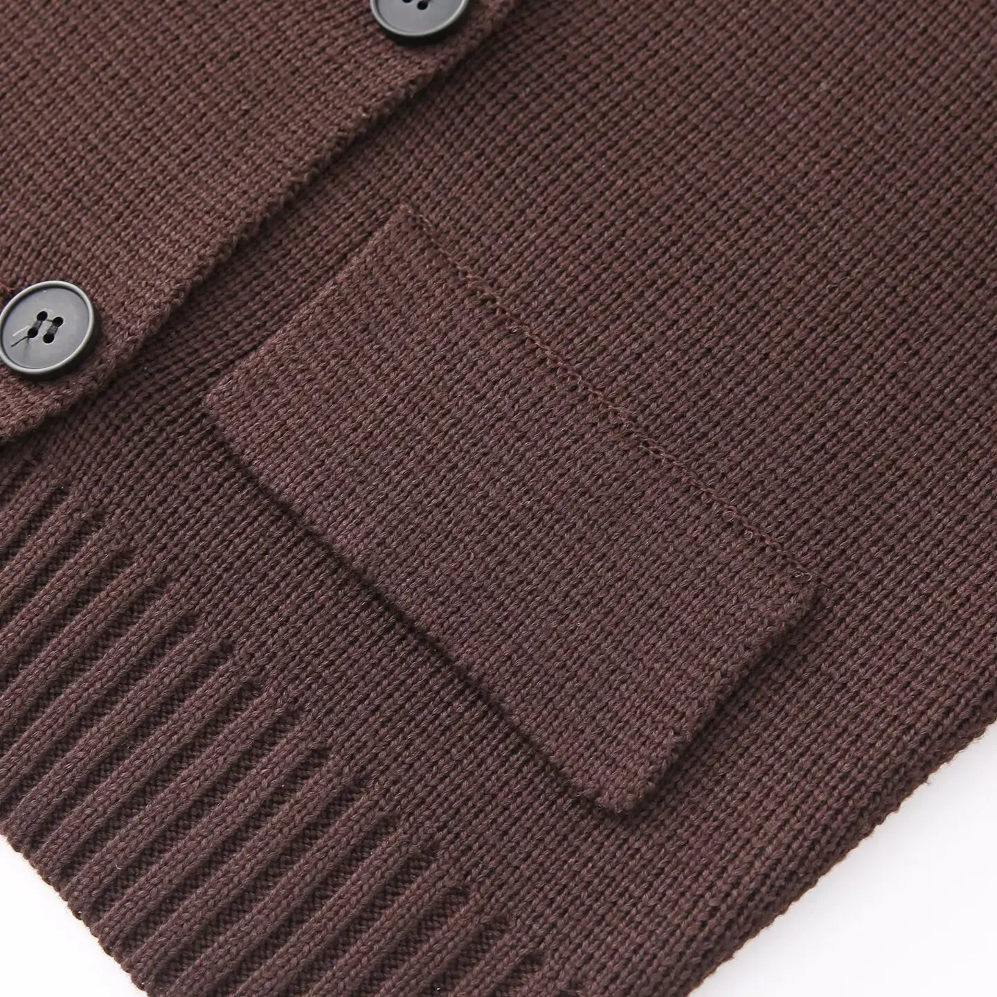 Women Coffee Commuting Knitted Jacket Lapel Double Breasted Pocket For Decoration Short Jacket Lady Retro Casual Knitted Outwear