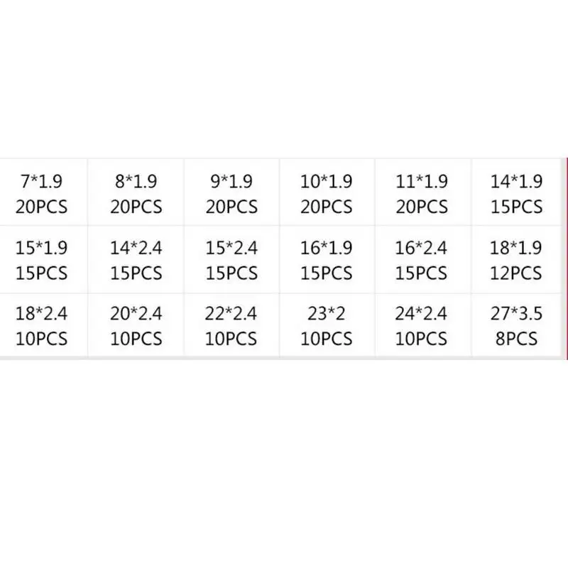 자동차 에어컨 시스템용 빨간색 O-링 도장 키트 모음 세트, 18 그리드, R134a, R12, HNBR, 니트릴, 뷰타다이엔 고무