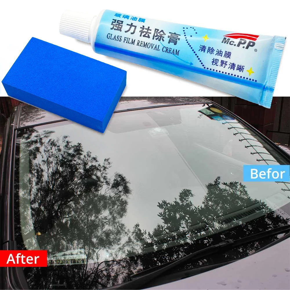 Car Window Windshield Cleaning Sponge Remove Oil Film Surface Scratches  Repair Paint care Shampoo Polishes Shine Brush Wash Tool