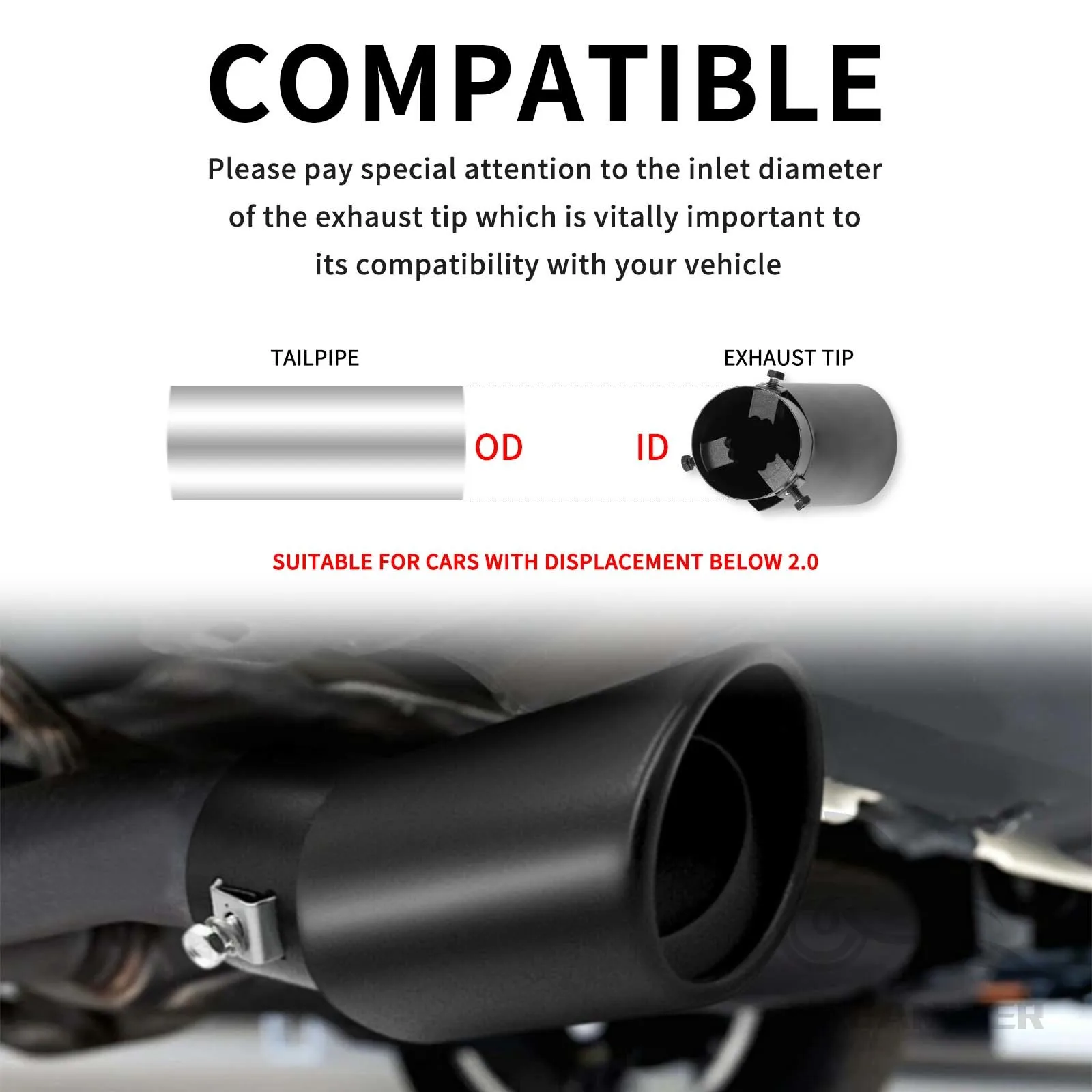 Amazon | マフラーカッター 1 変更 2 ダブルアウト ID 60 ミリメートル 75 ミリメートル車の排気管ユニバーサルステンレス鋼 マフラーテールパイプ出口ノズルエンドプレーンエンド テールパイプ(色:B bending silver 60MM) | マフラーカッター | 車＆バイク 車のテールパイプ 1 変更 2 ダブルアウト ID 60 ミリメートル 75 ミリメートル車の排気管ユニバーサルマフラーテールパイプ