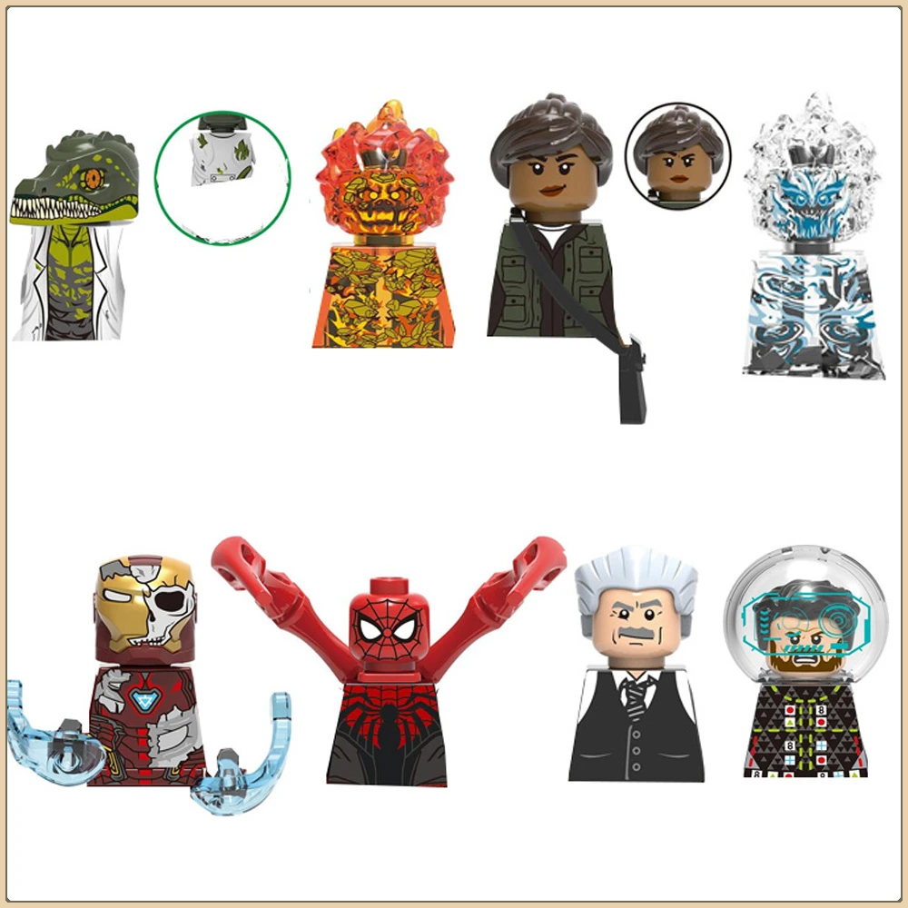 America Movie Building Blocks Doll Michele Jones Fireelemental Mini Action Figures Ornament Model Decoration Kids Gifts