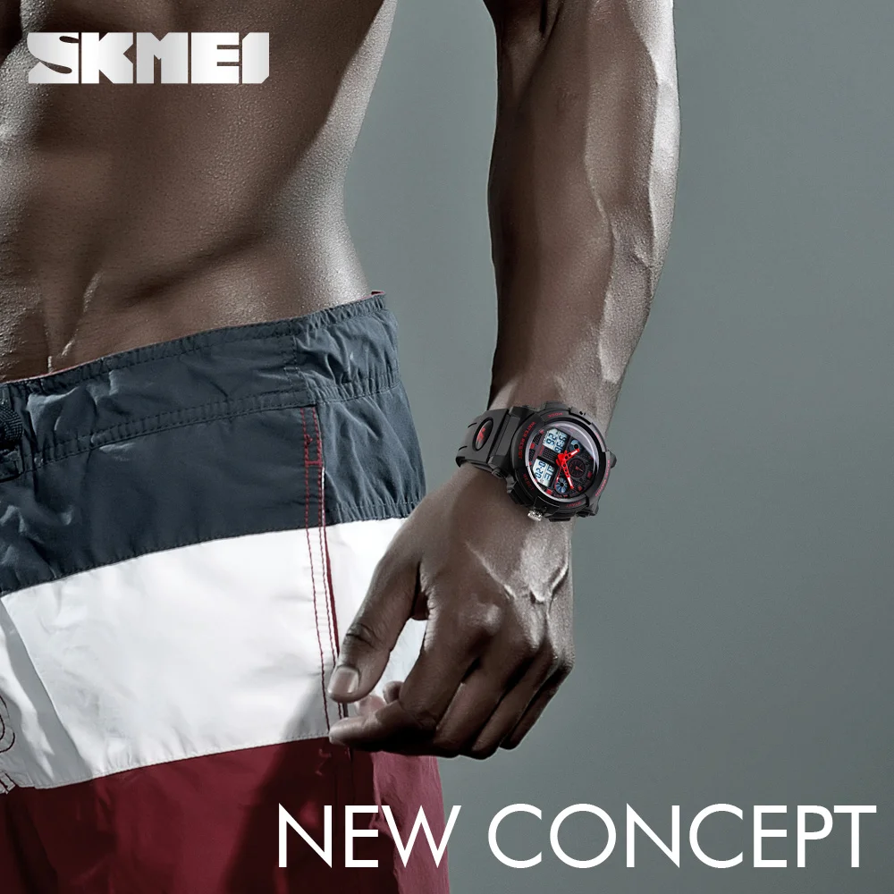 SKMEI 1270 Men Digital Double Time Chronograph Watches 50M Watwrproof Week Display Wristwatches Relogio Masculino Sports Watch 3
