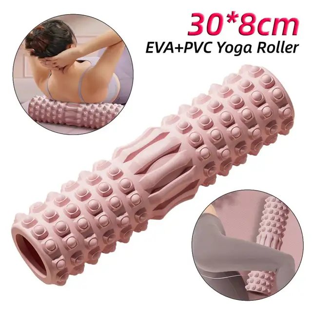 Yoga Column Gym Fitness Foam Roller Pilates Yoga Exercise Back Muscle Massage Roller Soft Yoga Block Muscle EVA Roller 30x8cm