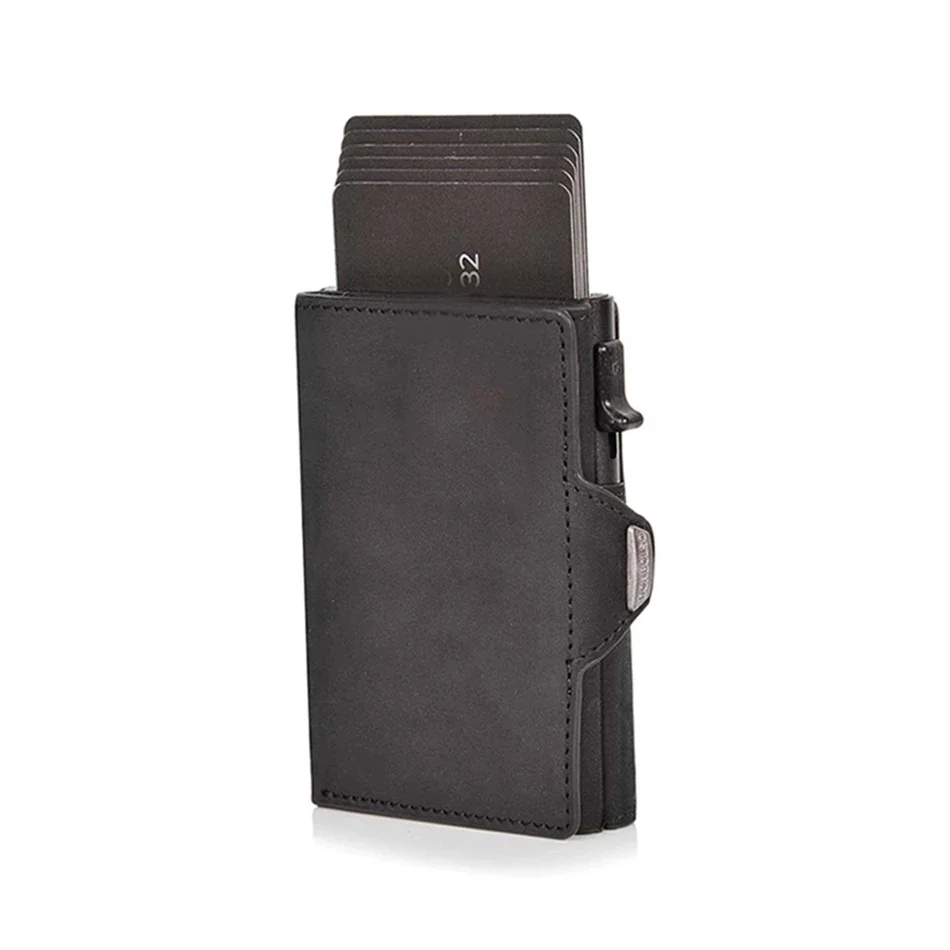 Elegant Genuine Leather RFID-Blocking Cardholder - Slim, Stylish Gift
