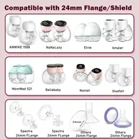 Flange Inserts Compatible with Momcozy/XIMYRA S12/MY-376/BB-P1/Spectra/Medela/Elvie/YOUHA Breast Pump 24mm Flange accessories 2