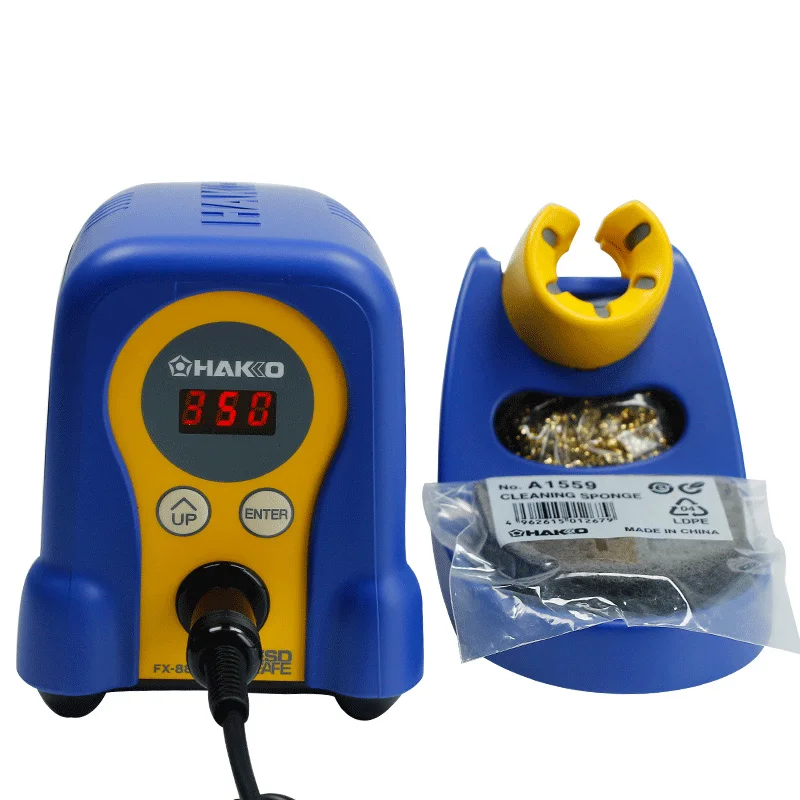 HAKKO FX-888DX 수입 디지털 디스플레이가 있는 온도 조절식 납땜 스테이션, 산업용 수리 및 납땜 도구