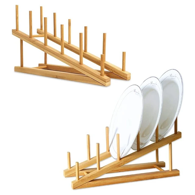 Dish Drying Rack Bamboo Dish Rack Collapsible Dish Drainer, Foldable Dish  Drying Rack Wooden Plate Rack Made Of 100% Natural Bam - Storage Holders &  Racks - AliExpress