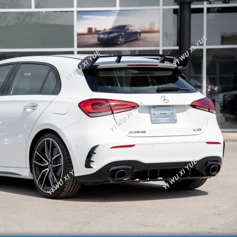 메르세데스 벤츠 A 클래스 W177 해치백 A180 A200 A220 A35 A45 AMG 2018-2023 후면 범퍼 카나드 핀 후면 사이드 스포일러 트림
