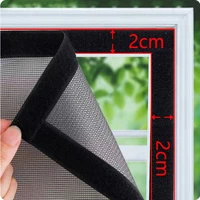 Summer, simple, black, mosquito net with multiple sizes to choose from, adhesive 2cm tape, window screen, curtain mosquito net