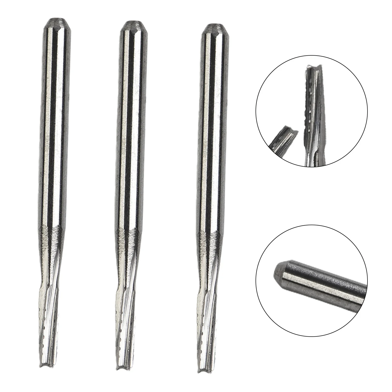 

Power Tools Parts Carbide Drill Bit High Quality 3pcs/set Alloy High Hardness For Auto Glass Repairing Brand New