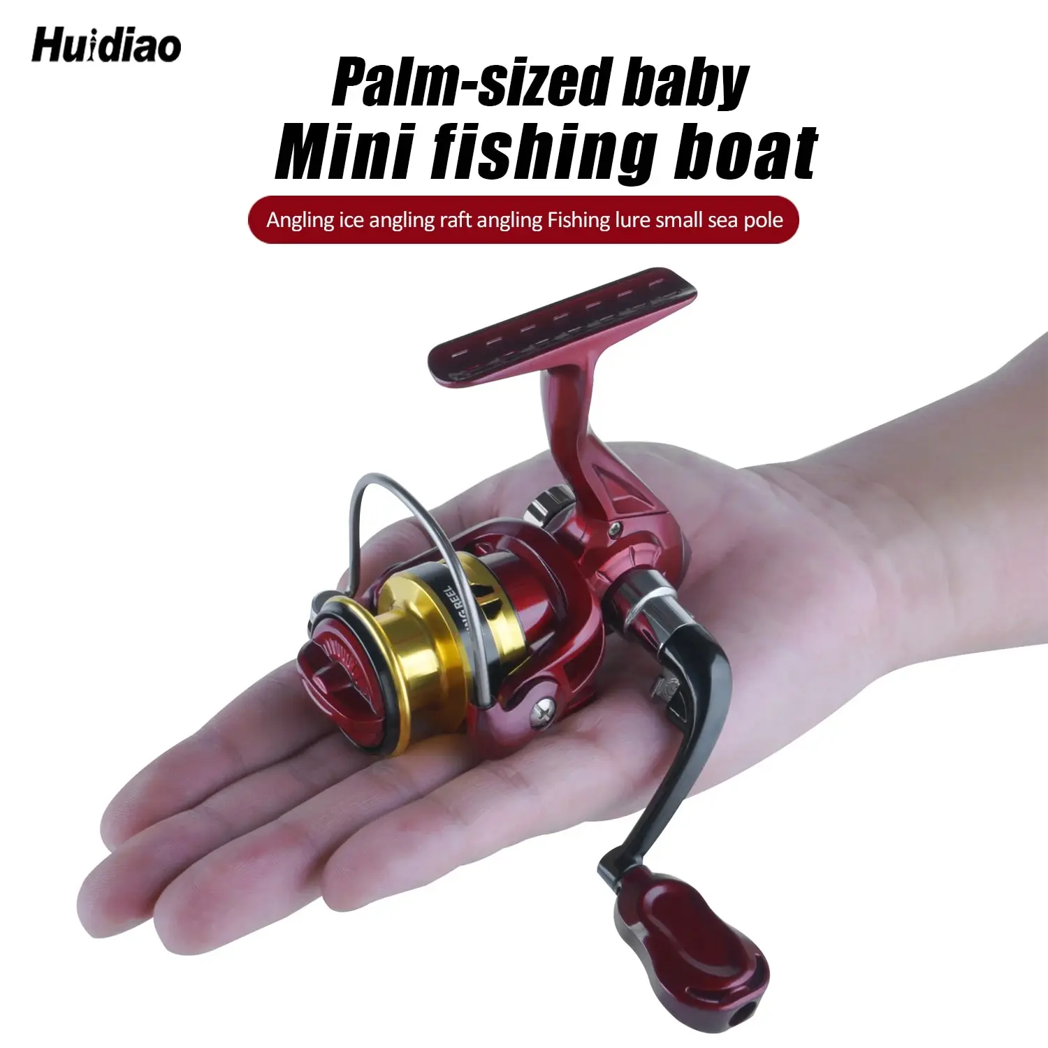 Huidiao Fishing Reel Spinning 1000Series Metal Spool Spinning Wheel For Sea Fishing Carp Coil Reel