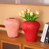 Cartoon Strawberry Vase Ceramic Vase Children's Room Artifact Floral Accessories Fruit Pot Flowerpot Home Decoration Accessories 2