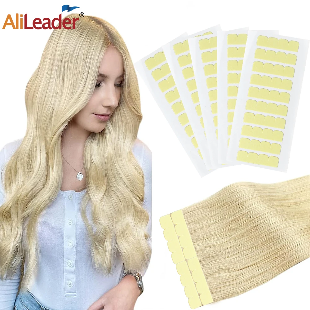 60 Tabs Waterproof Hair Extension Tape Tabs Ultra Hold Double Sided Replacement Tapes For Lace Wig Hair Extension Tool