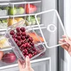 Transparent Fridge Organizer Food Storage Containers Fresh Vegetable Fruit Baskets Refrigerator Storage Box Kitchen Organizer 6