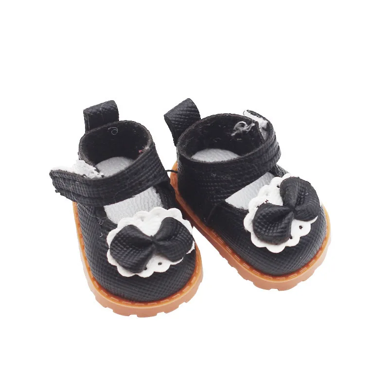Doll Leather Shoes Labubu Bow Shoes for 17cm Labubu 10cm EXO /Cotton Doll Finger Shoes 6