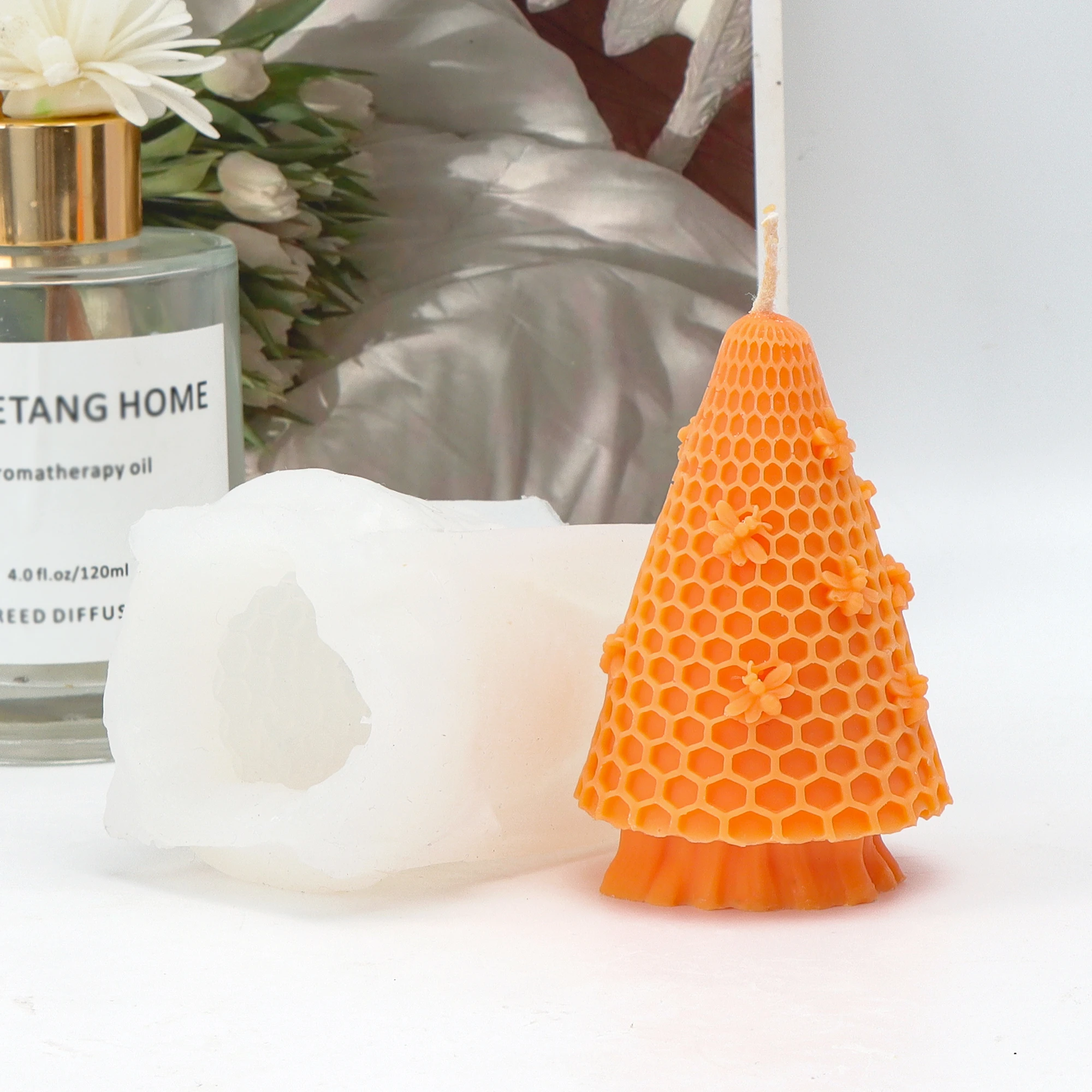 Charming Honeycomb Candle Silicone Mold for DIY Scented Creations – Perfect for Home Decor, Parties, Gifts & Crafts