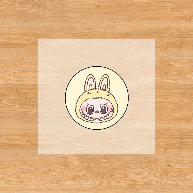 POP MART Labubu Iron on Sticker Cute Cartoon Heat Transfer Stickers Clothing Decals Kids Diy T-shirt Backpack Decoration Gifts