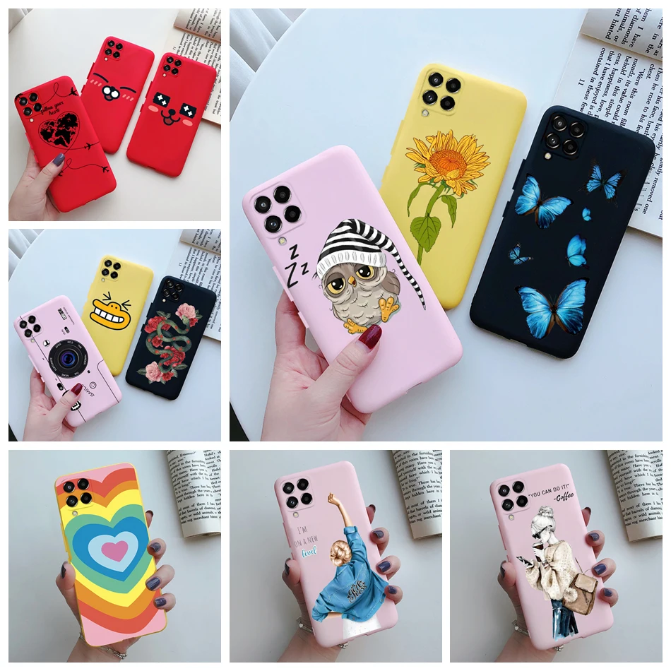 Per Samsung Galaxy M33 M53 Custodia Funda Sunflower Heart Girl Cover Posteriore Protettiva Per Telefono In Silicone Per Galaxy M 53 M 33 Capa Bumper