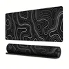 1Pcs Gaming Mouse Large Keyboard Pad 30x80x0.2cm Topographic Mouse Pad Black and White Mouse for Keyboard with Anti-Sl 6