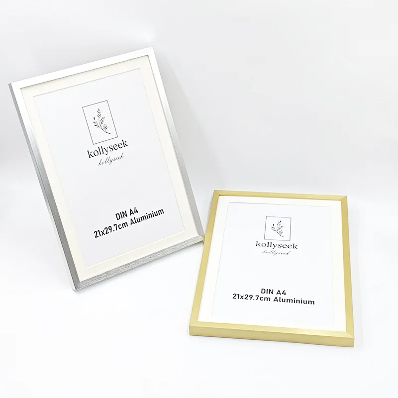 Photo Frame Aluminum alloy A4 photo frame showing certificates photos posters art paintings etc. easy to install